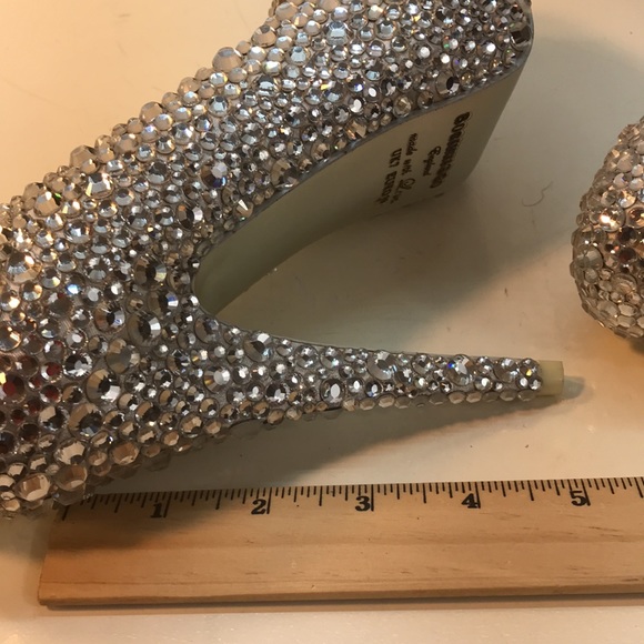 NWOT Crystal Studded Wedding Pumps Size 9 (UK 7 / EURO 39) - - Picture 9 of 16